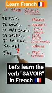 Let's Learn the verb 'SAVOIR" in French 🇨🇵 #frenchteacher #frenchlesson #apprendrelefrançais #frenchgrammar | OuiTeach & French Becomes Easy