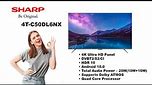Sharp 65 Inch 4K LED TV With Android 10.0 HDR - 4T-C65DL6NX