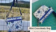 Mini crossbody bag - with zipper closure - sewing tutorial