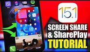 iOS 15.1 - How to Share Screen on FaceTime & SharePlay Movies & Music !