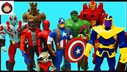 Marvel Avengers Guardians of the Galaxy Superheroes Toys - Captain America Iron Man Hulk Spider Man