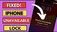 Fixed!Iphone Unavailable Lock Screen✅|HowTo Unlock Iphone Unavailable Lock Without Computer 2024