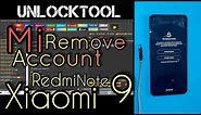 Mi Account Remove || Xiaomi Redmi Note 9 with UnlockTool