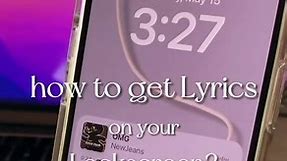 I never knew I could put live lyrics on the lock screen on my iPhone!! #tutorial #lockscreen #lyrics