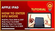 DFU Mode on iPad | How to enter into DFU Mode | iPad Pro Air Mini