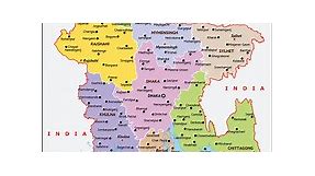 Bangladesh Map | HD Political Map of Bangladesh