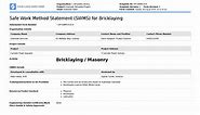 Bricklaying Safe Work Method Statement (SWMS for Bricklaying)