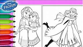 Frozen Sisters Elsa Anna Coloring Page - ANNA Hugs ELSA Frozen Coloring Pages - Coloring Elsa Anna