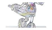 Swarovski Disney100 Minnie Mouse Figurine, Multiple Facets in Aurora Borealis Color Effect, Part of The Disney100 Collection