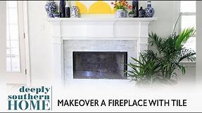 How to Tile a Fireplace, Full tutorial of a Fireplace Makeover