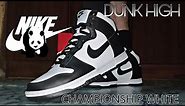 Nike Dunk High Retro Championship White Unboxing and on feet Review