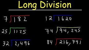 Long Division Made Easy - Examples With Large Numbers