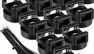 Magnetic Zip Tie Mount Multipurpose Magnetic Cable Holder Cable Tie Mount Magnets Magnetic Wire Management Bases with Heavy Duty Cable Zip Ties, Tie Mount Nylon Cable Ties in Total (60 Pieces, 22 mm)