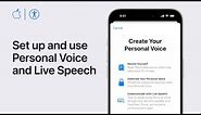 How to set up and use Personal Voice and Live Speech on iPhone and iPad | Apple Support