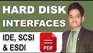 Lec-3.3: Hard Disk Interfaces| IDE/ATA| SCSI | ESDI | SYSTEM MAINTENANCE| SBTE BIHAR