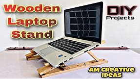 How to Make Wooden Laptop stand at Home | Adjustable laptop stand