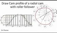 How to draw radial cam profile with a roller follower