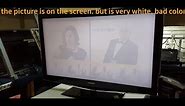 SAMSUNG LE46B679T2D. tv lcd. repair. photo. very bright with white on the screen