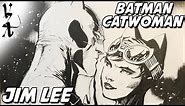 Jim Lee drawing Batman and Catwoman