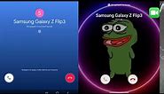 Pepe Frog Dance & WhatsApp incoming Call Samsung Galaxy z fold 3