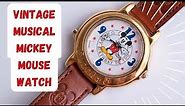 90s Musical Mickey Mouse Lorus Watch Vintage | Rare 1990s Disney Lorus Musical Quartz Watch
