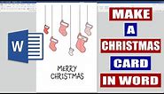 How to make a Christmas Card in Word - (EASILY) 2019