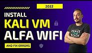 Install Kali VM + Alfa WIFI adapter + fix fetch and Linux header errors (2022)