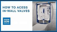 Geberit in-wall concealed cisterns - How to access valves for service