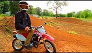 First Ride on NEW 2021 CRF110F at BackYard Pit Bike Track
