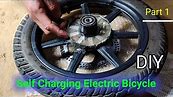 Self Charging Electric Bicycle wheel with neodymium Magnets step1