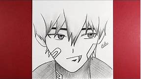 How To Draw Vampire Anime, Easy Anime Drawing For Beginners Step by Step , Tutorial Art