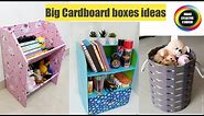 3 BIG CARDBOARD BOXES REUSE IDEAS/ RECYCLE BIG CARDBOARD BOXES/CARDBOARD BOXES CRAFTS FOR STORAGE