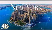 NEW YORK 4K UHD - New York City From Above: Aerial View -Nature Film 4K