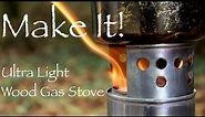 Ultralight Wood Gas Stove. How to Make a Super Light and Compact Backpacking Twig Stove.