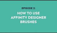 How to use Vector Brushes in Affinity Designer