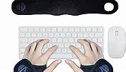EXPOPROX-Wearable Gel Wrist Rest Pads, 2 Pc. Set, Ergonomic Mouse and Keyboard Support Cushions to Reduce Joint Stress, Tension, and Carpal Tunnel Pain, Adjustable Fit with Padded Comfort