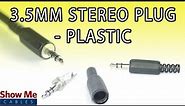 3.5mm Plastic Stereo Plug - DIY Project to Repair Your Audio Cable #973