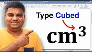 How to insert CUBED SYMBOL in Word - MAC
