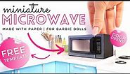 DIY miniature MICROWAVE for BARBIE | How to make a REALISTIC MINIATURE MICROWAVE for DOLLHOUSES