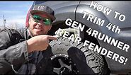 How to trim rear fenders and bumper for 33s, 0 offset and spacers - 4th gen 4runner v8