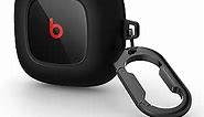 SURITCH Protective Case Cover and Keychain for Beats Fit Pro Earbuds - Shock-Absorbing TPU Shell in Black