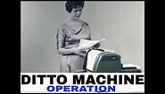 HOW TO USE A 1960s DITTO MACHINE MIMEOGRAPH SPIRIT DUPLICATOR PHOTOCOPIER 43624