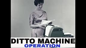 HOW TO USE A 1960s DITTO MACHINE MIMEOGRAPH SPIRIT DUPLICATOR PHOTOCOPIER 43624