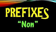"Non" Words - Prefixes in English - Different words formed with "non" prefix