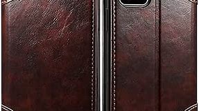 SINIANL iPhone 11 Leather Case, iPhone 11 Wallet Folio Case Book Design Magnetic Closure with Stand and ID Holder Credit Card Slots for Apple iPhone 11 6.1 inch 2019 Brown