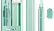 Aquasonic Icon ADA-Accepted Rechargeable Toothbrush | Magnetic Holder & Slim Travel Case | 2 Brushing Modes & Smart Timers | Gentle Micro-Vibrations (Mint)
