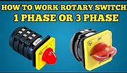 3 phase rotary switch working function/salzer switch connection tamil/how to work 3phaserotaryswitch