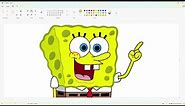 How to draw SpongeBob SquarePants using MS Paint | How to draw on your computer