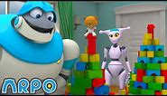 Robot Babysitter Tower Challenge! | ARPO 1 HOUR | Rob the Robot & Friends - Funny Kids TV