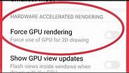 Force GPU rendering || Force use of GPU for 2D drawing In Xiaomi Redmi Note 5 Pro